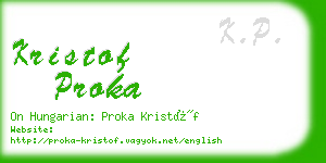 kristof proka business card